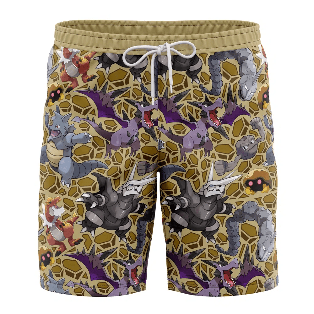 Pokemon Rock Type Swim Trunks