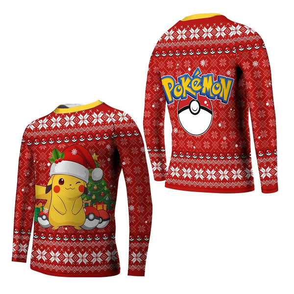 Pokemon Santa Pikachu Kids Rash Guard | Kids Rash Guard for Sports