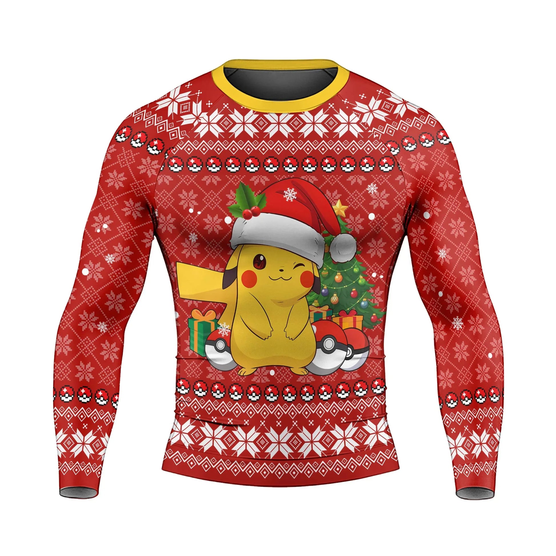 Pokemon Santa Pikachu Rash Guard
