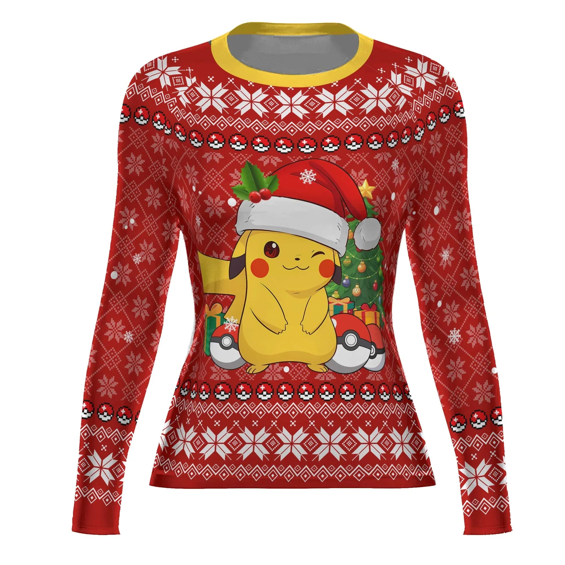 Pokemon Santa Pikachu Rash Guard