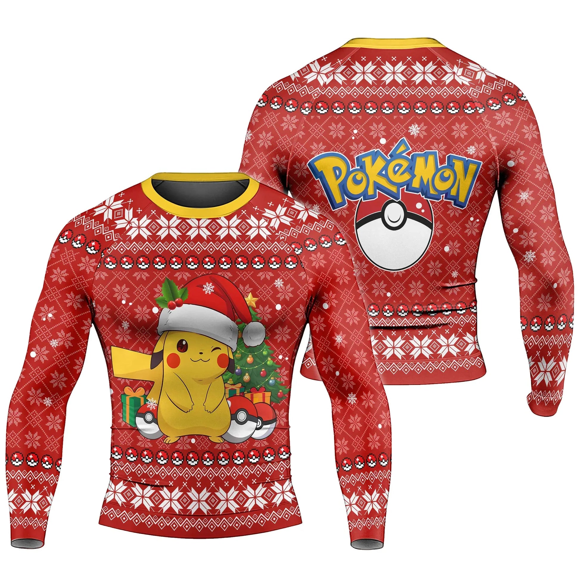 Pokemon Santa Pikachu Rash Guard