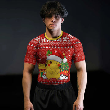 Pokemon Santa Pikachu Rash Guard