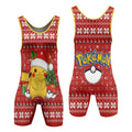 Pokemon Santa Pikachu Wrestling Singlet