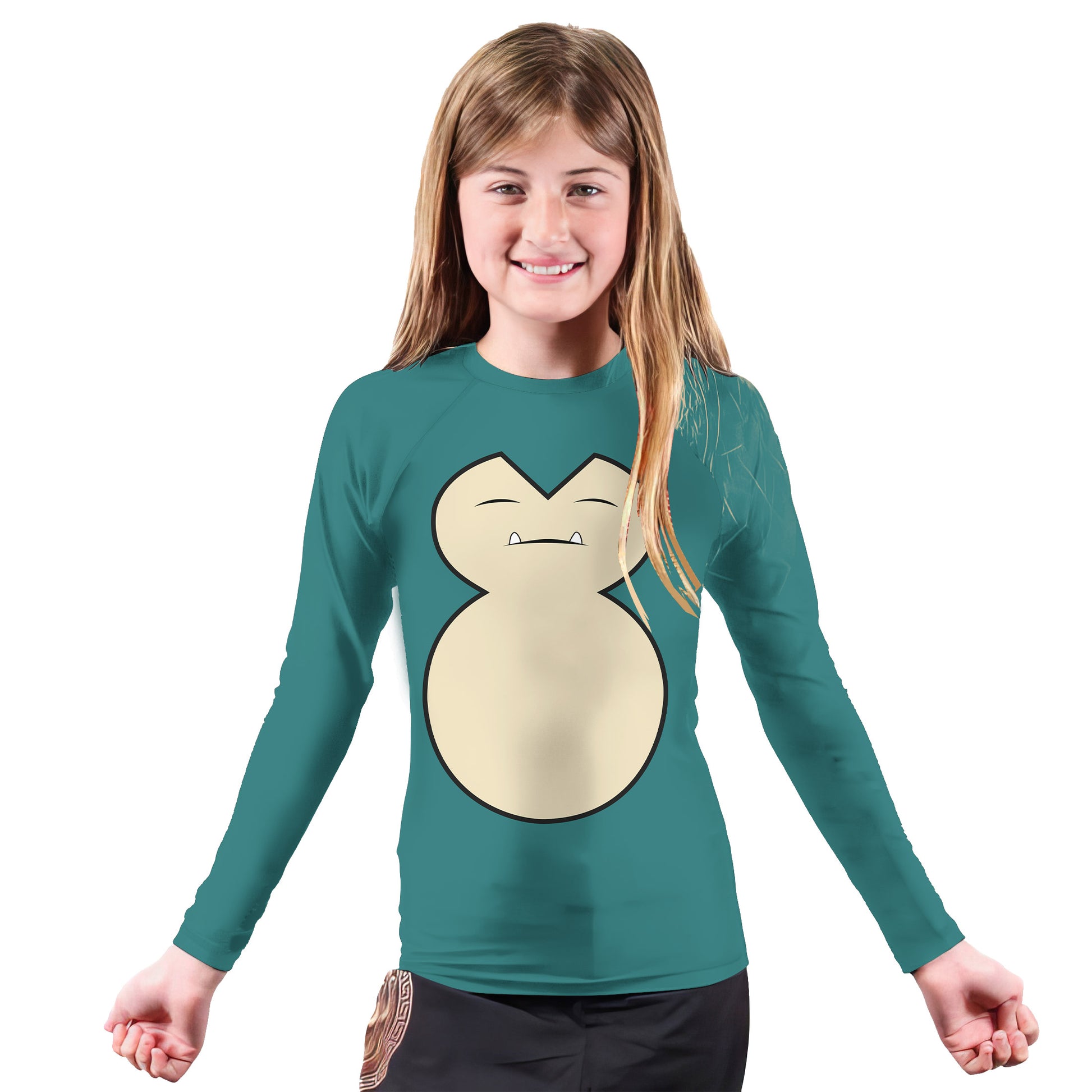 Pokemon Snorlax Face Kids Rash Guard