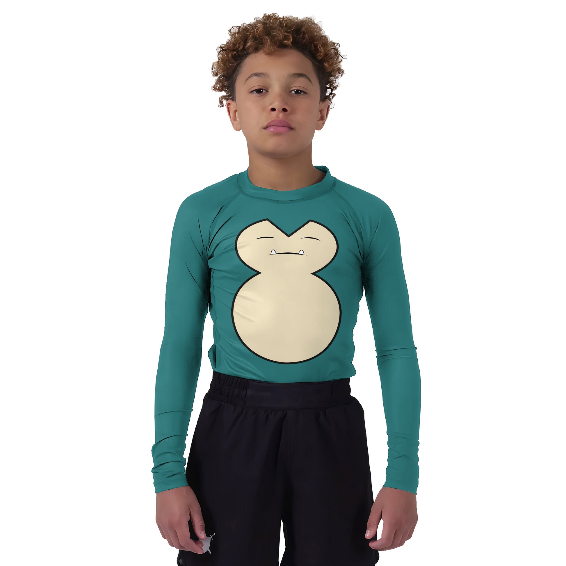 Pokemon Snorlax Face Kids Rash Guard