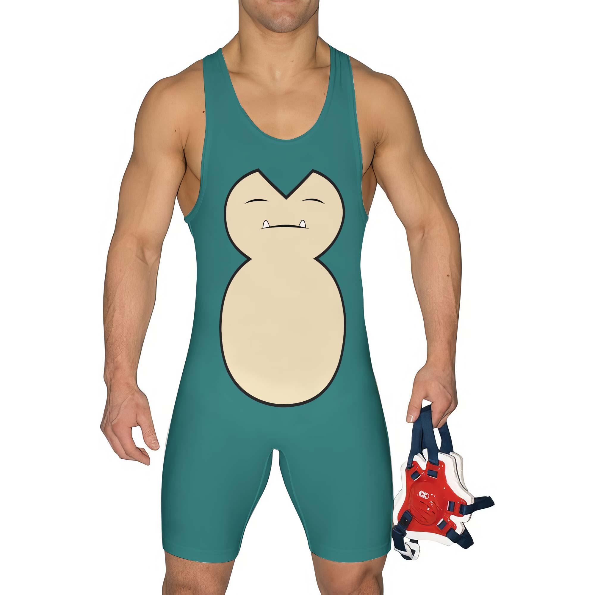 Pokemon Snorlax Face Wrestling Singlet | Wrestling Singlet