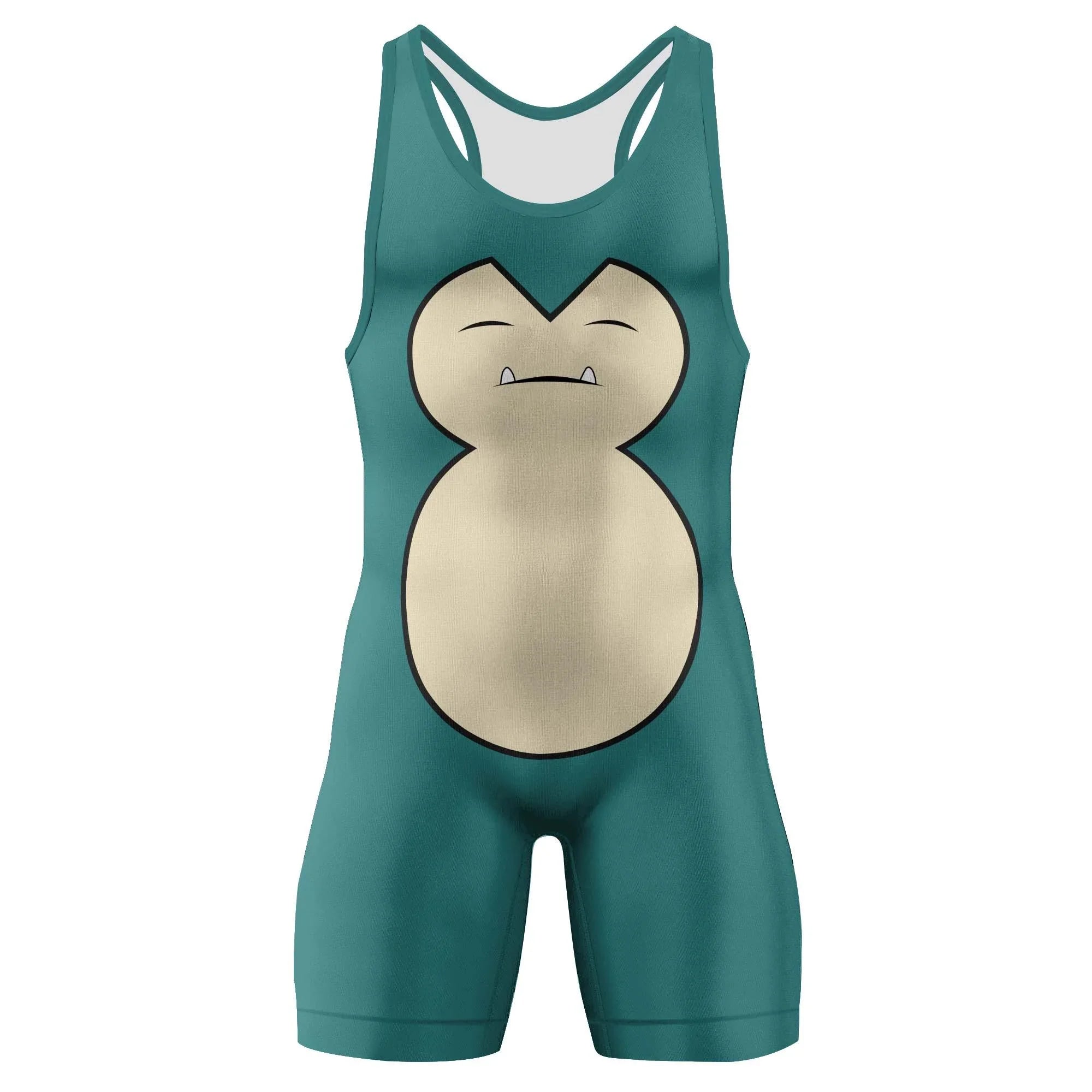 Pokemon Snorlax Face Wrestling Singlet - Athletic Performance Gear