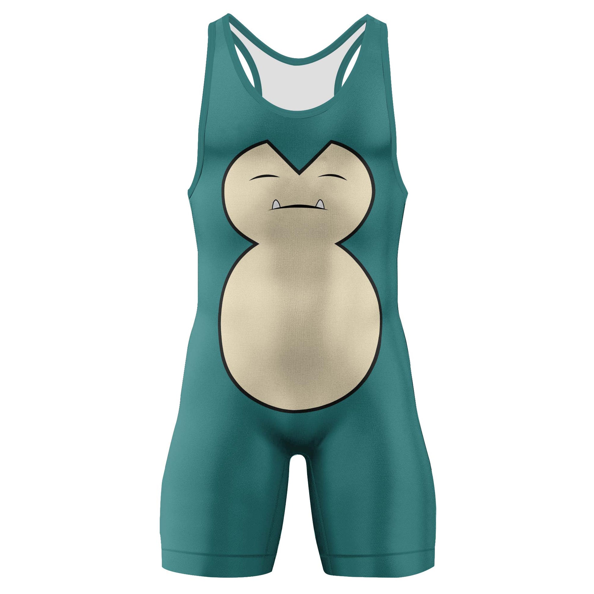 Pokemon Snorlax Face Wrestling Singlet