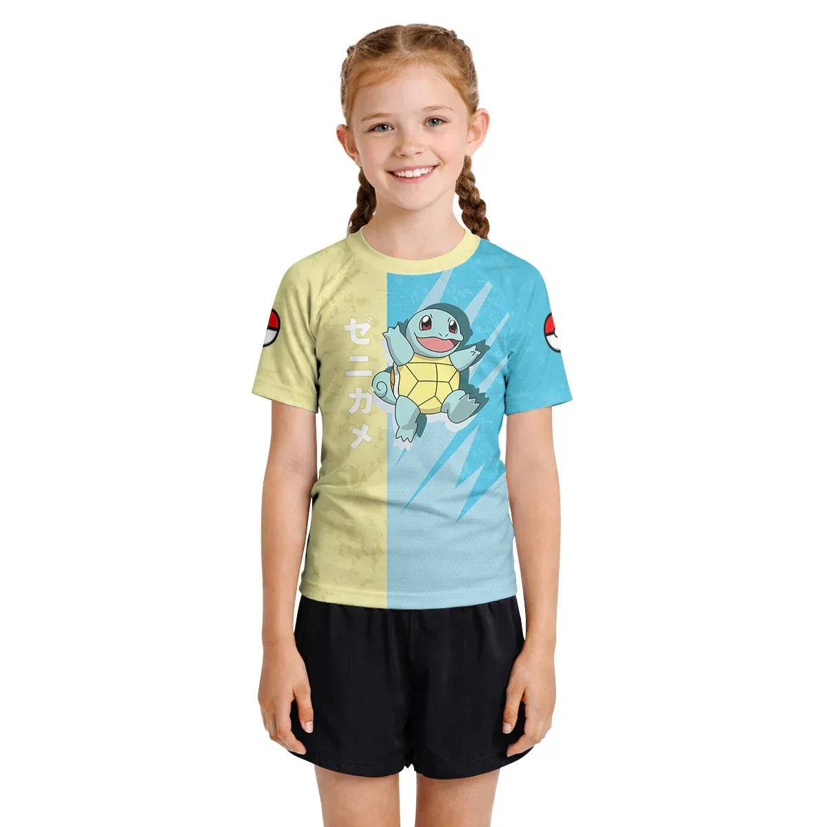Pokemon Squirtle Water Gun Kids Rash Guard