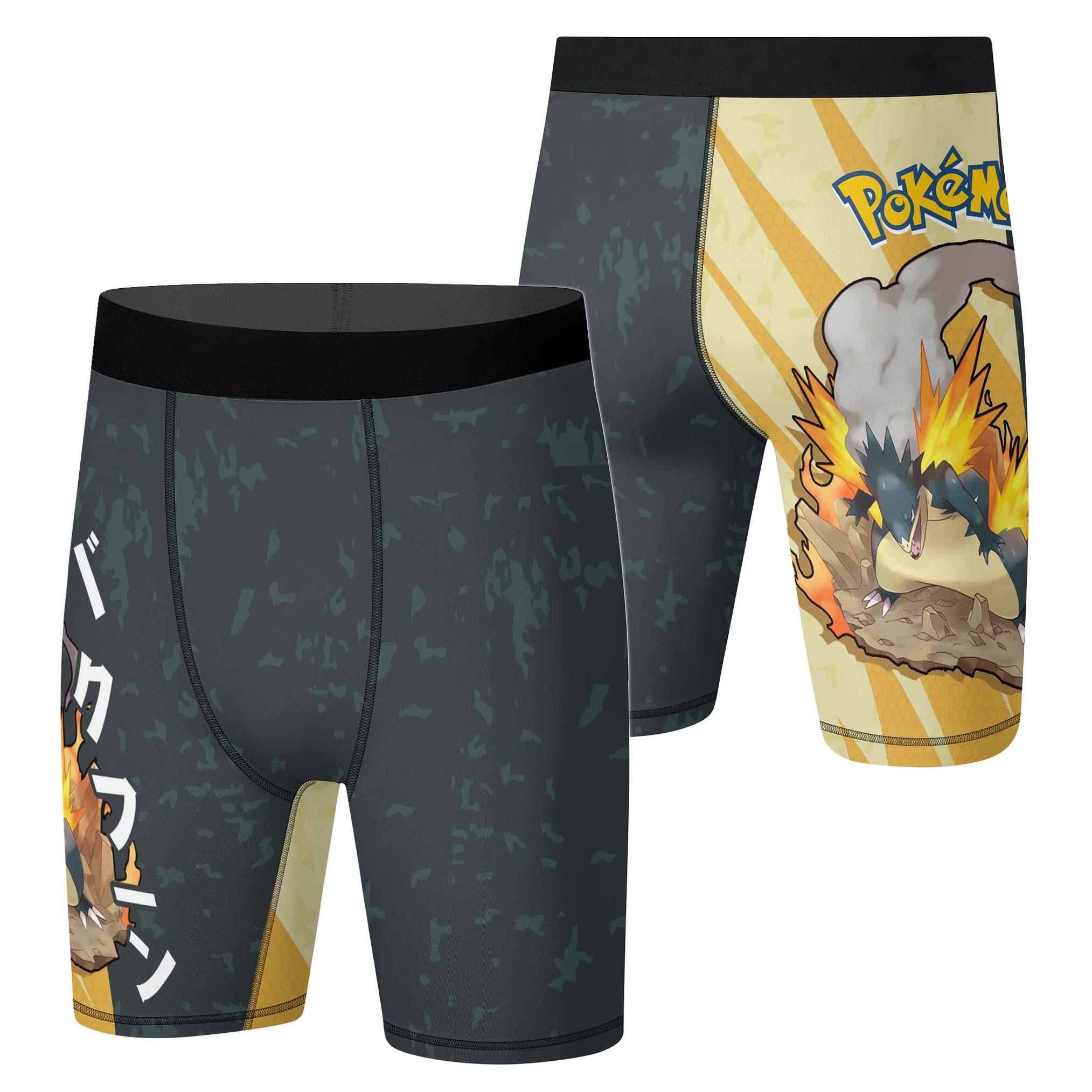 Pokemon Typhlosion Explosion Compression Shorts