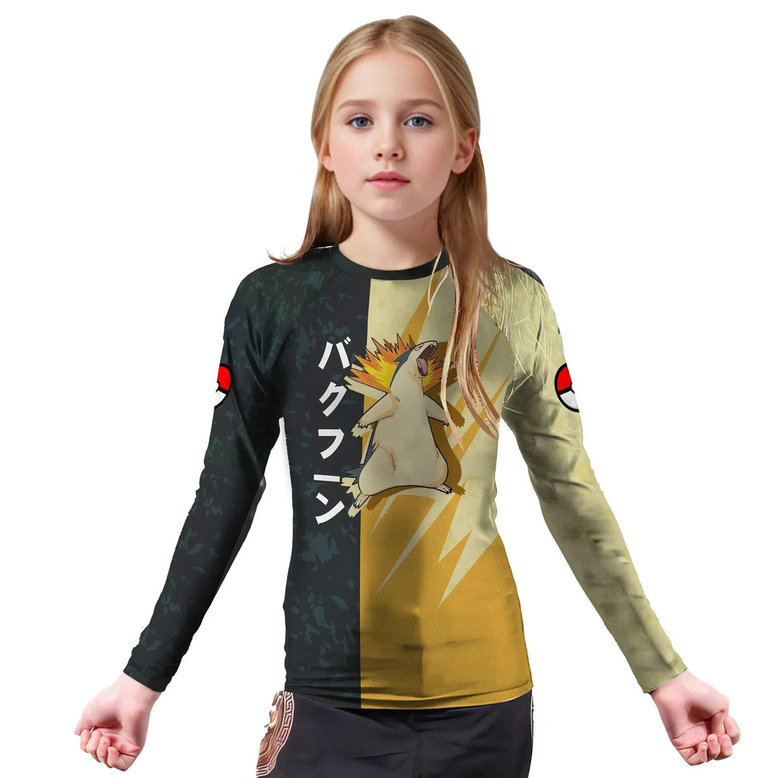 Pokemon Typhlosion Explosion Kids Rash Guard