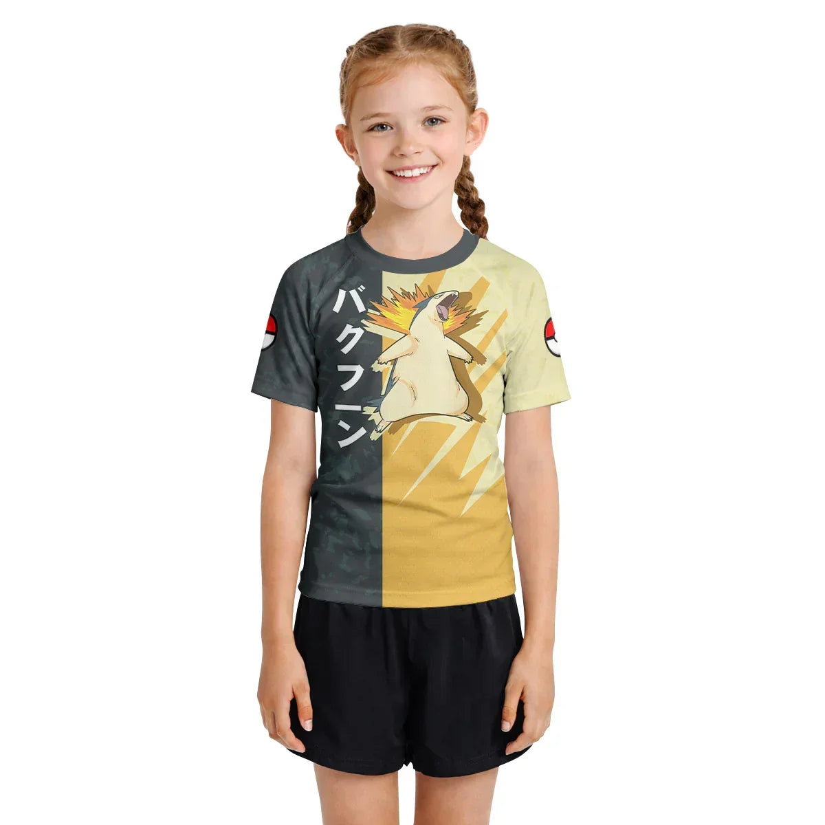 Pokemon Typhlosion Explosion Kids Rash Guard