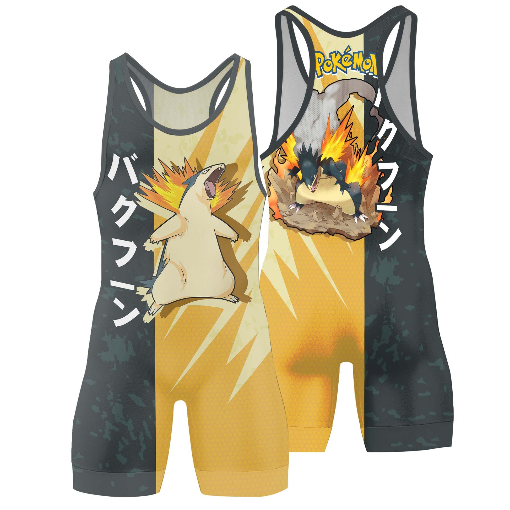 Pokemon Typhlosion Explosion Wrestling Singlet