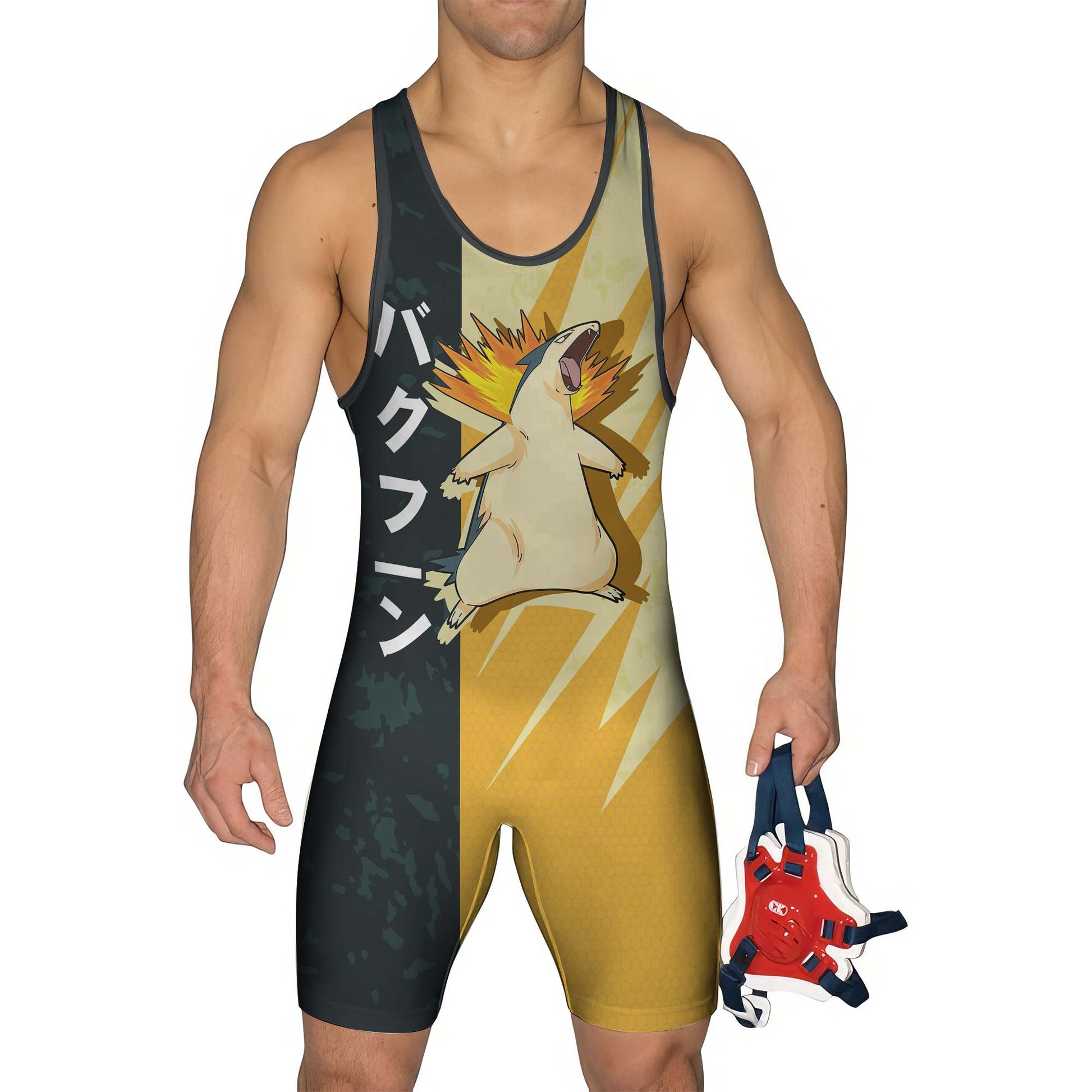 Pokemon Typhlosion Explosion Wrestling Singlet