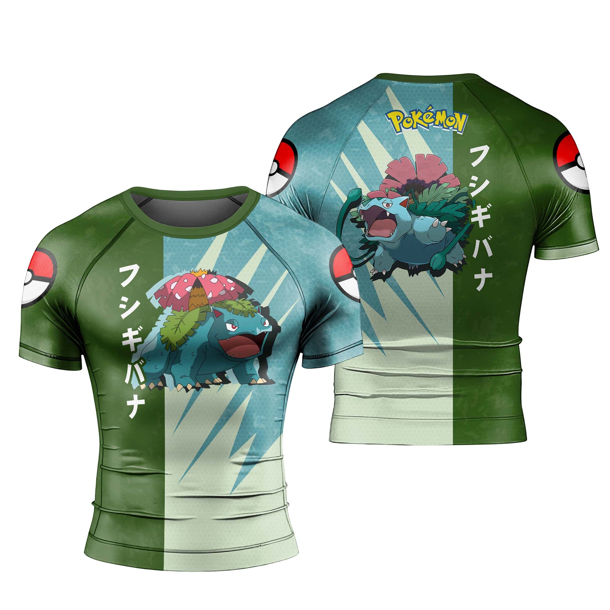 Pokemon Venusaur Vine Whip Rash Guard