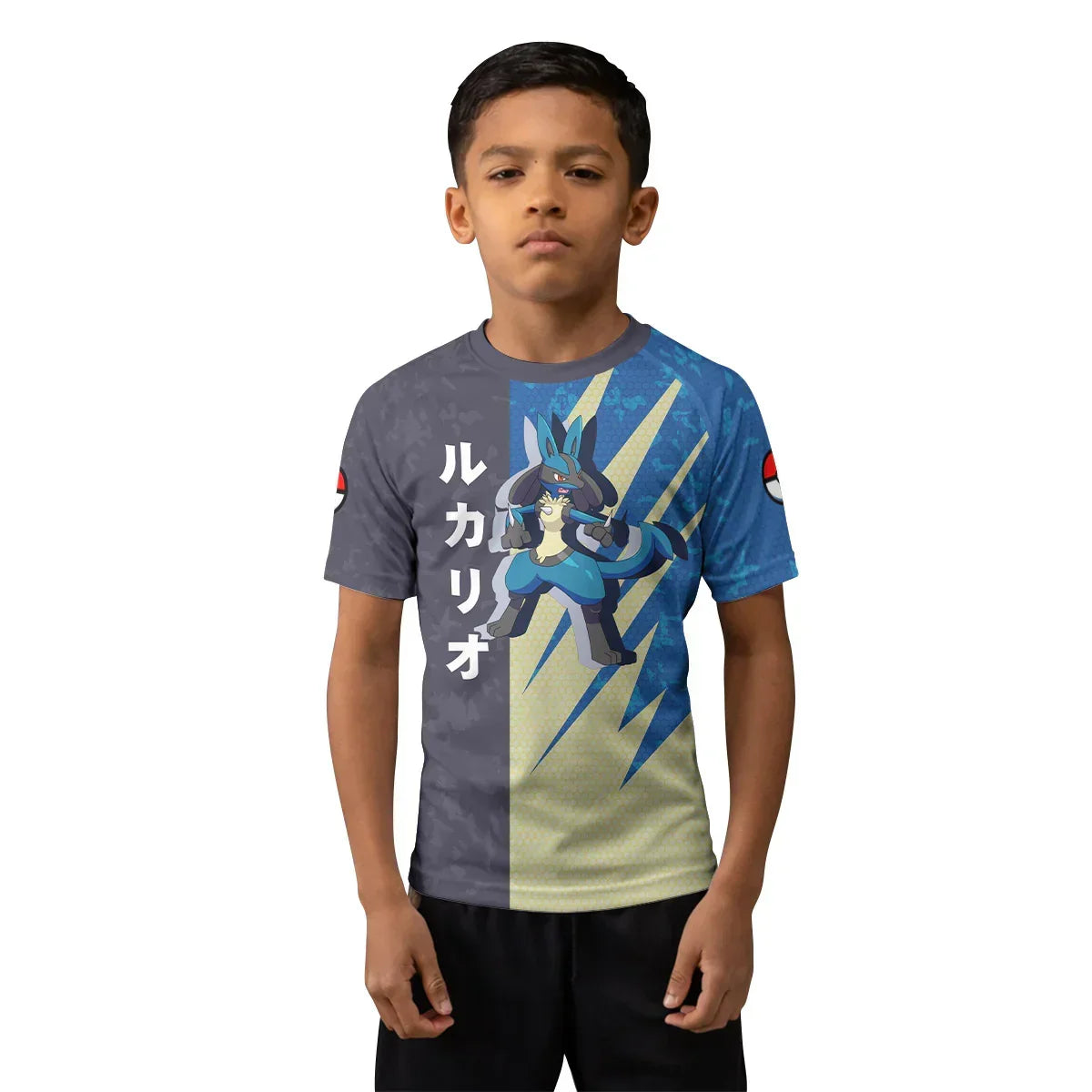 Pokemon Warrior Lucario Kids Rash Guard