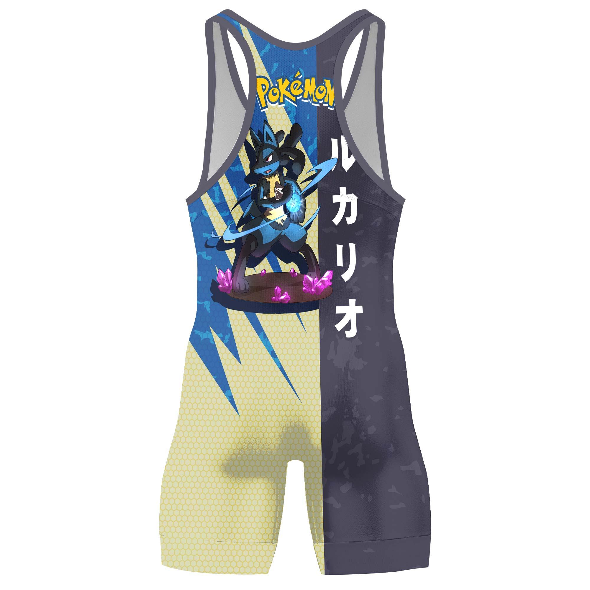 Pokemon Warrior Lucario Wrestling Singlet | Wrestling Singlet