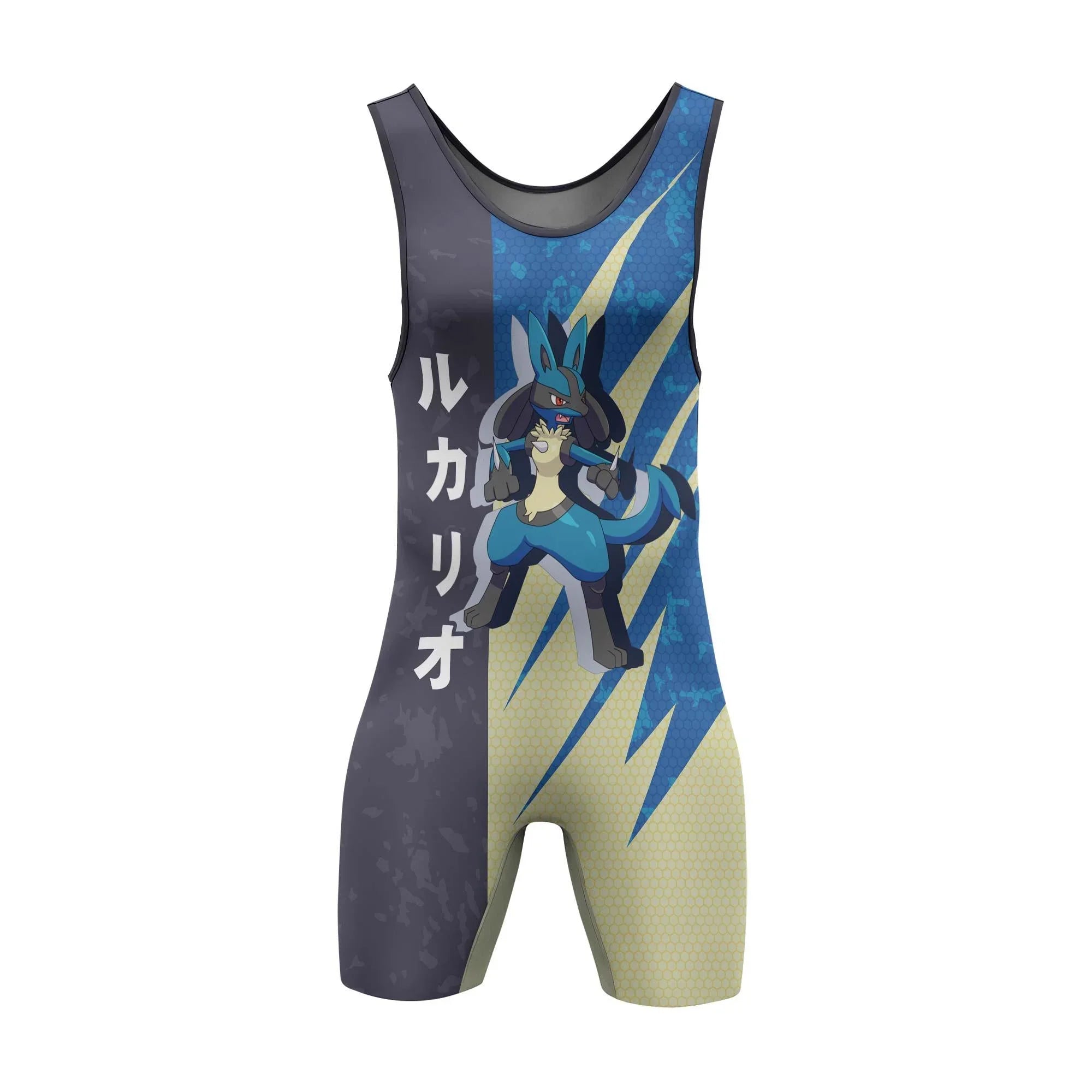Pokemon Warrior Lucario Wrestling Singlet | Competition Gear
