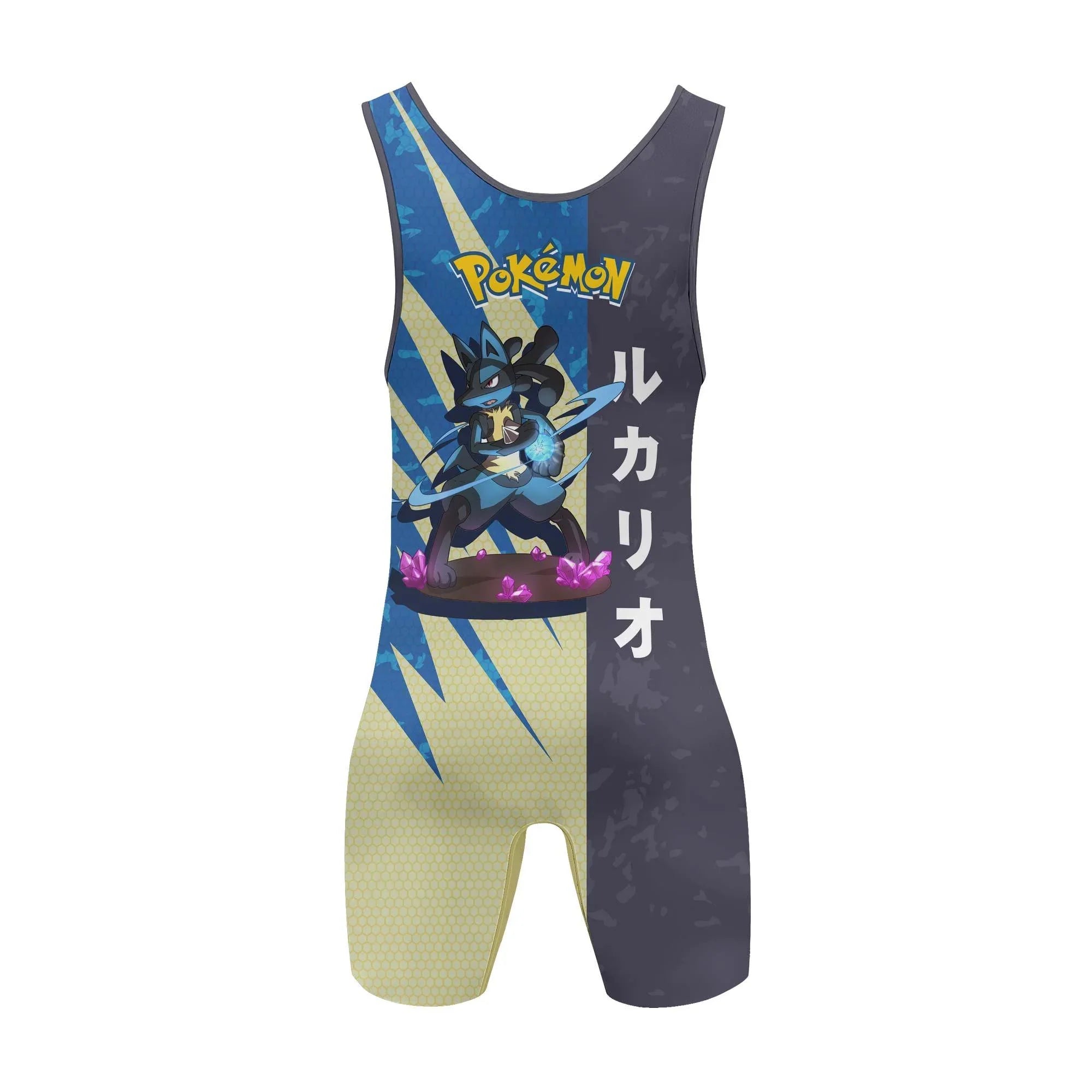 Pokemon Warrior Lucario Wrestling Singlet | Competition Gear