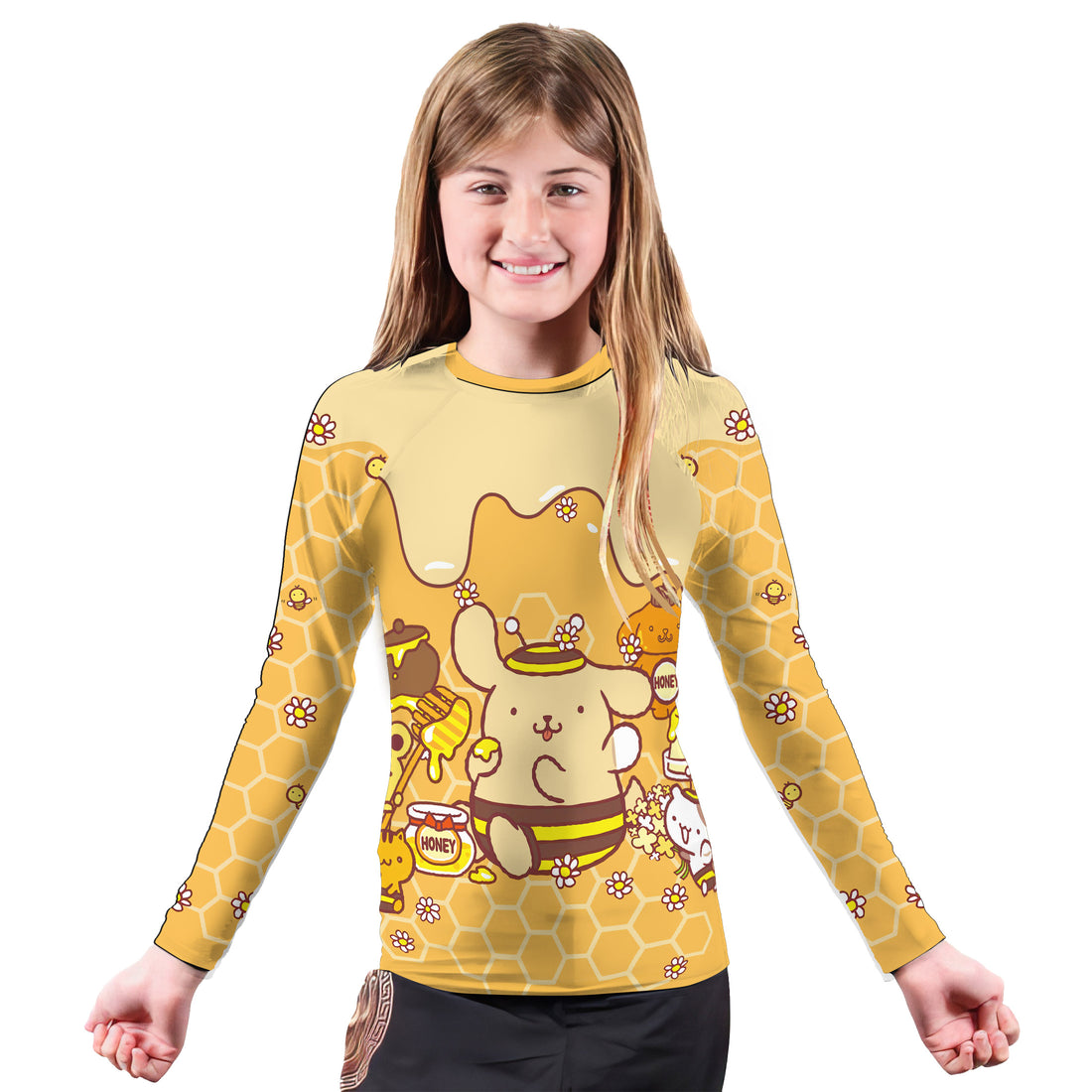 Pompompurin Honey Bee Kids Rash Guard