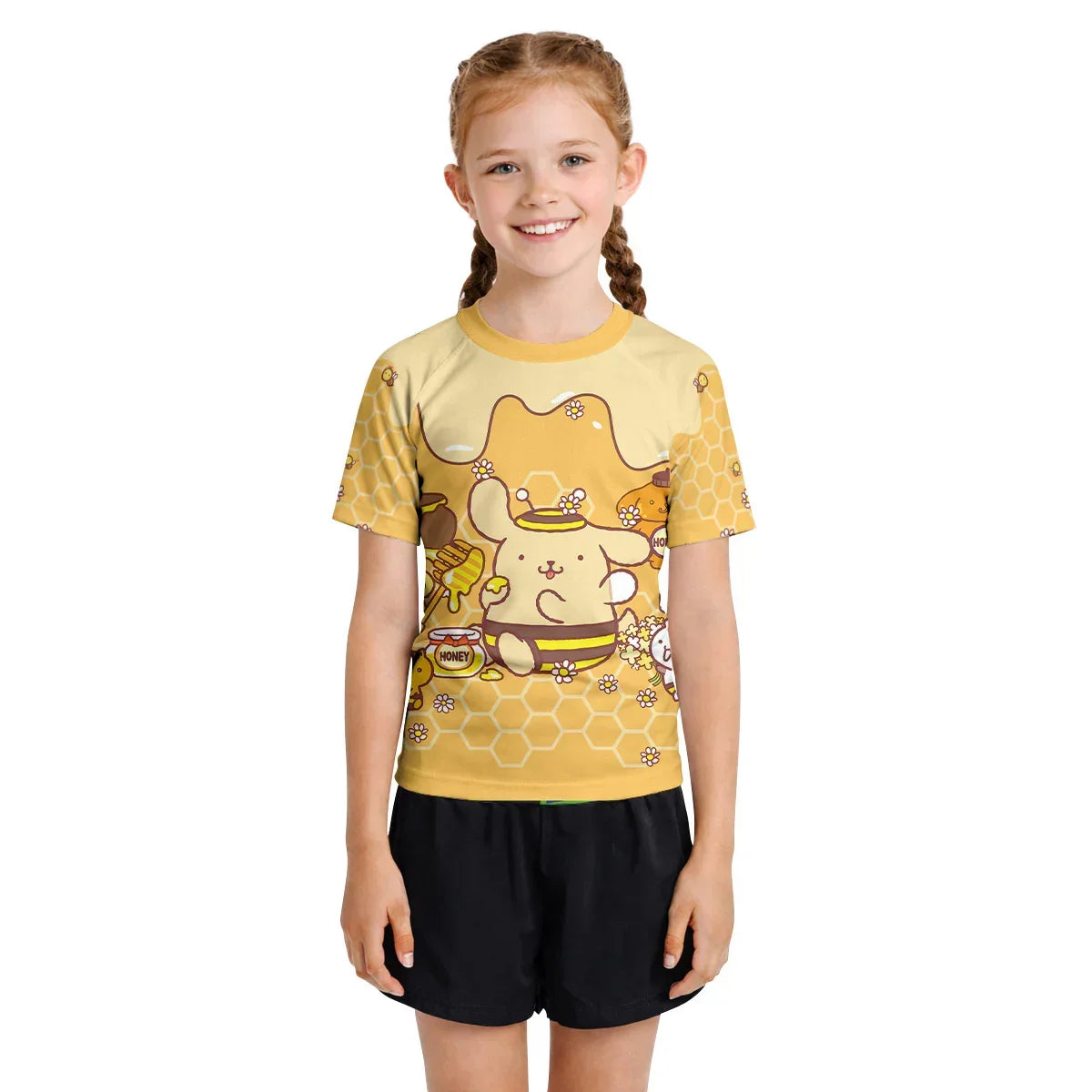 Pompompurin Honey Bee Kids Rash Guard