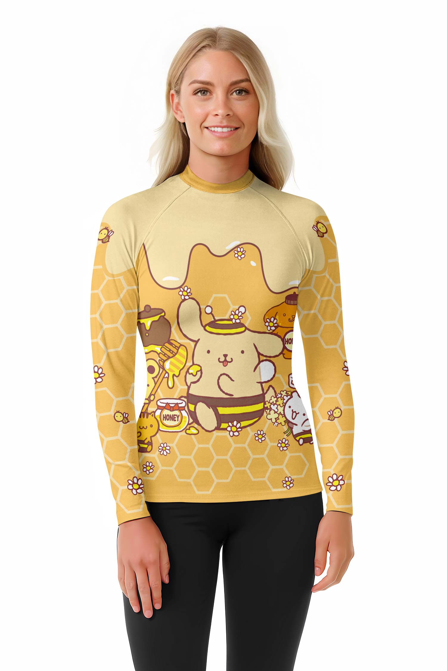 Pompompurin Honey Bee Rash Guard