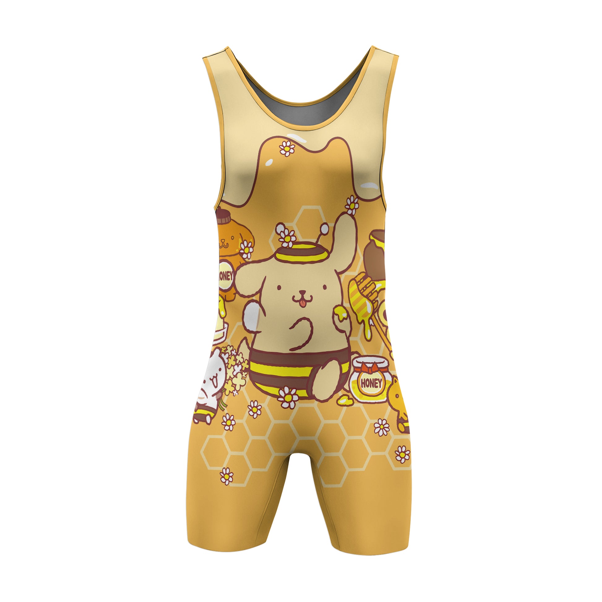 Pompompurin Honey Bee Wrestling Singlet