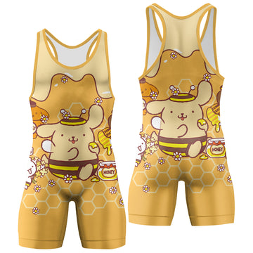 Pompompurin Honey Bee Wrestling Singlet