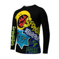 Pop Art Rocket Energy Black Kids Rash Guard
