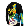 Pop Art Rocket Energy Black Kids Rash Guard