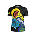 Pop Art Rocket Energy Black Kids Rash Guard
