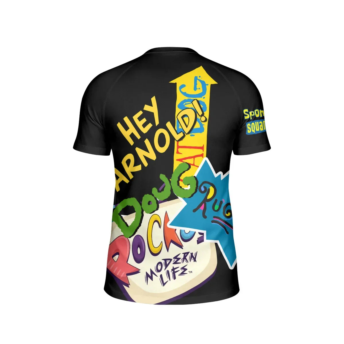 Pop Art Rocket Energy Black Kids Rash Guard