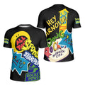 Pop Art Rocket Energy Black Kids Rash Guard
