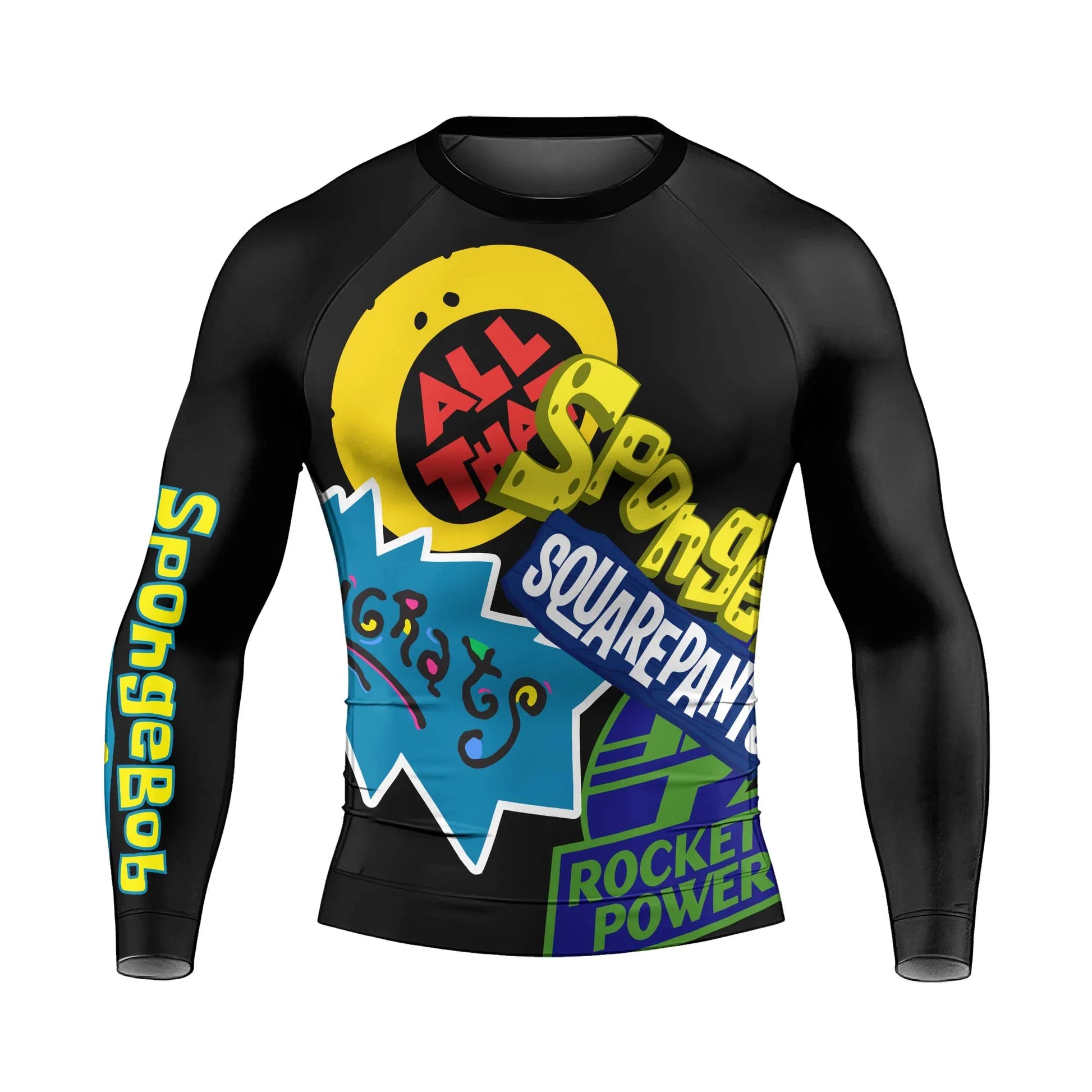 Pop Art Rocket Energy Black Rash Guard
