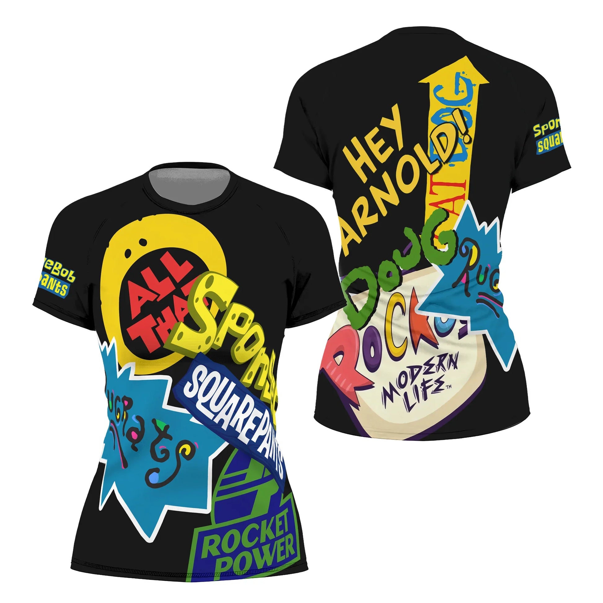 Pop Art Rocket Energy Black Rash Guard