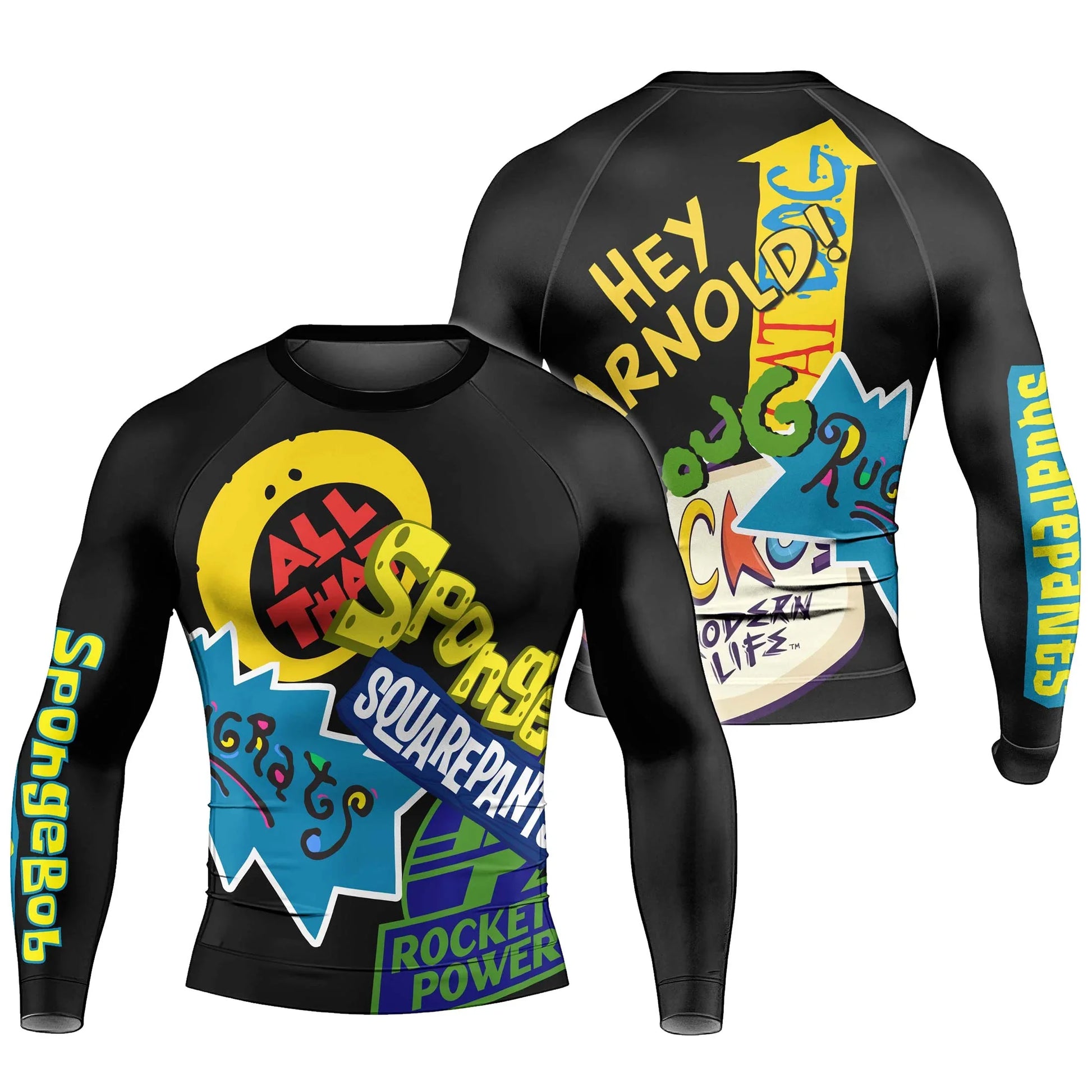 Pop Art Rocket Energy Black Rash Guard