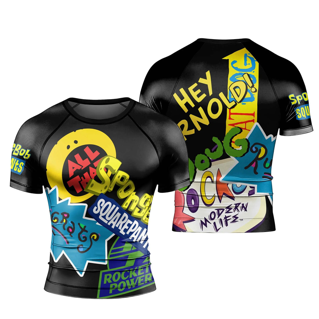Pop Art Rocket Energy Black Rash Guard