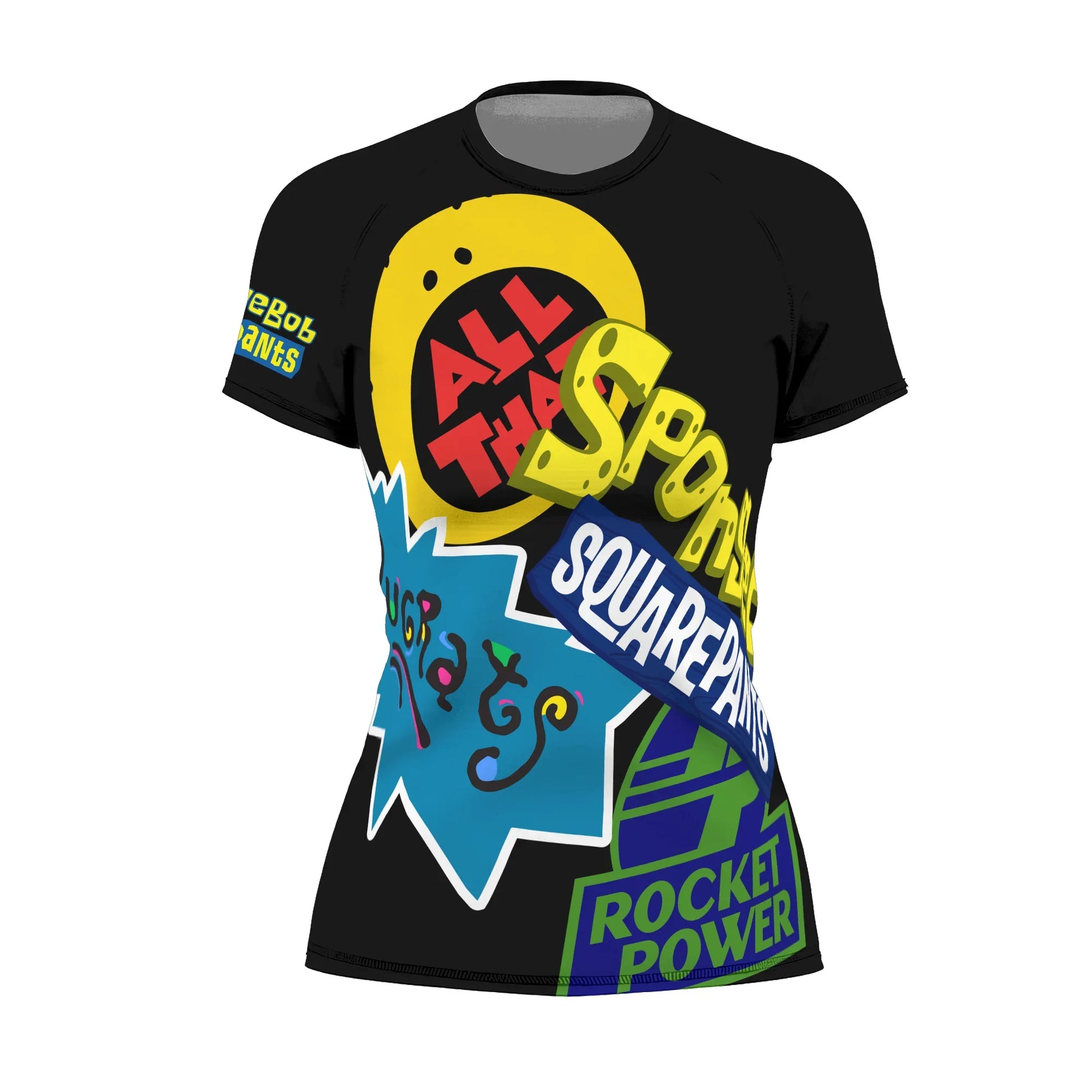 Pop Art Rocket Energy Black Rash Guard