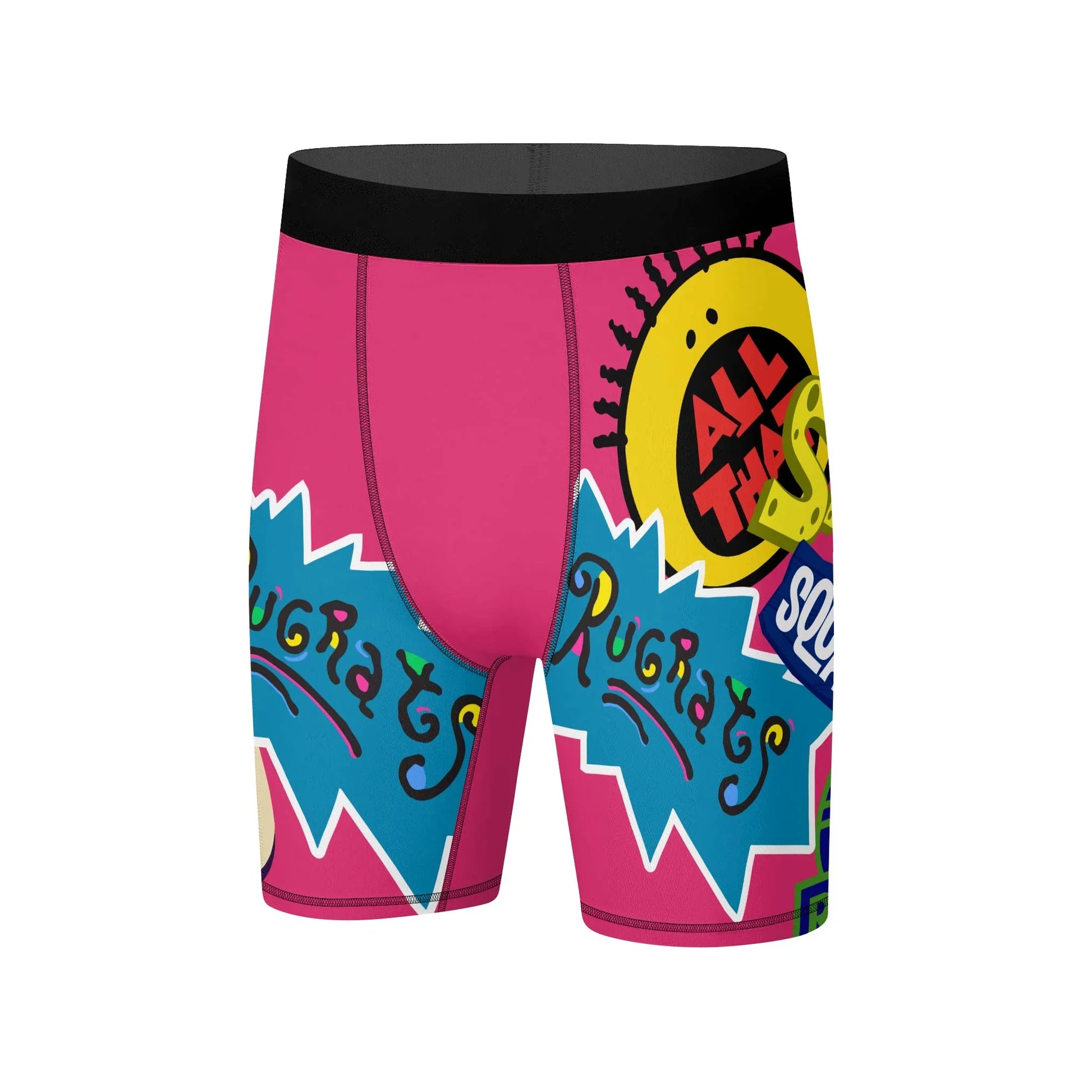 Pop Art Rocket Energy Pink Compression Shorts