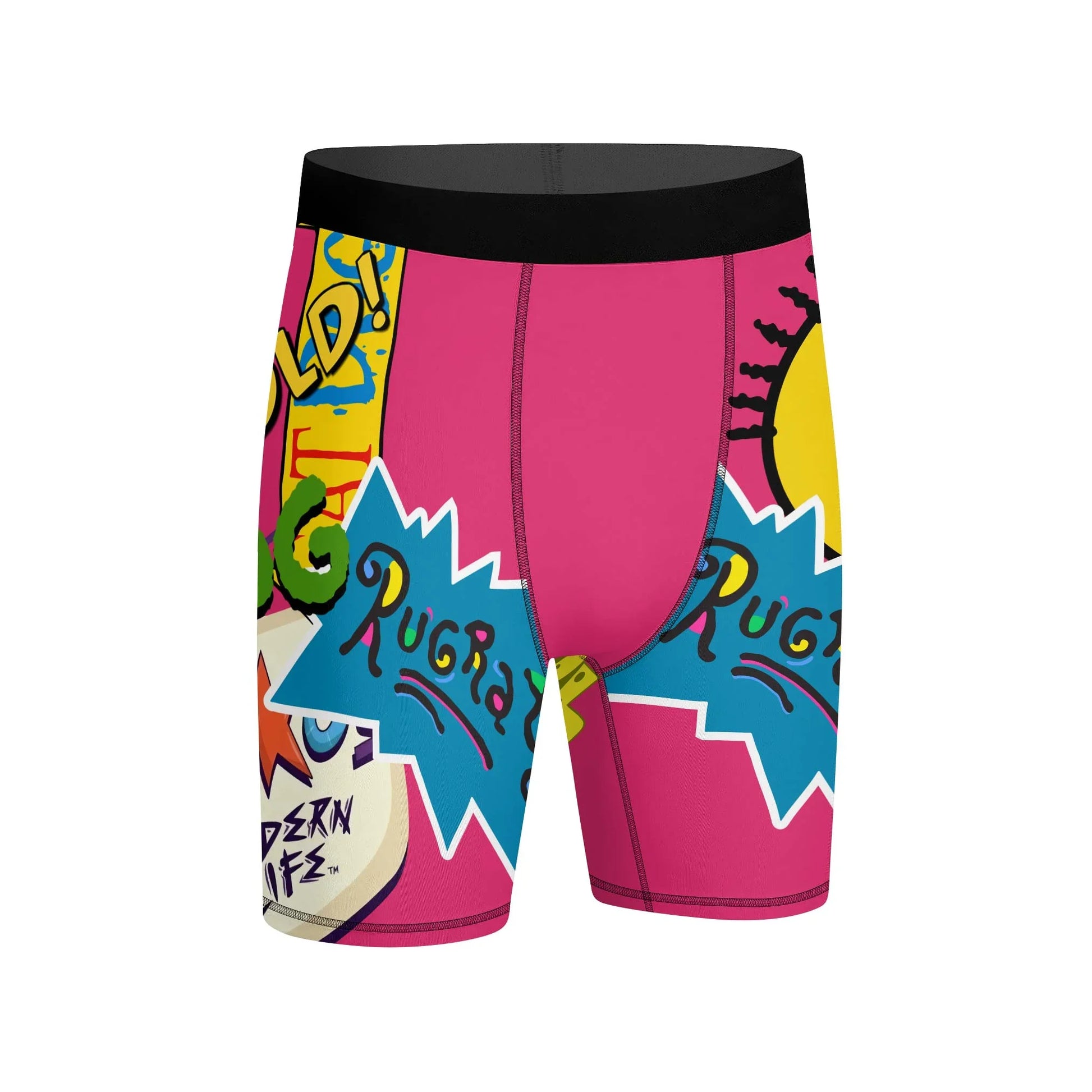Pop Art Rocket Energy Pink Compression Shorts
