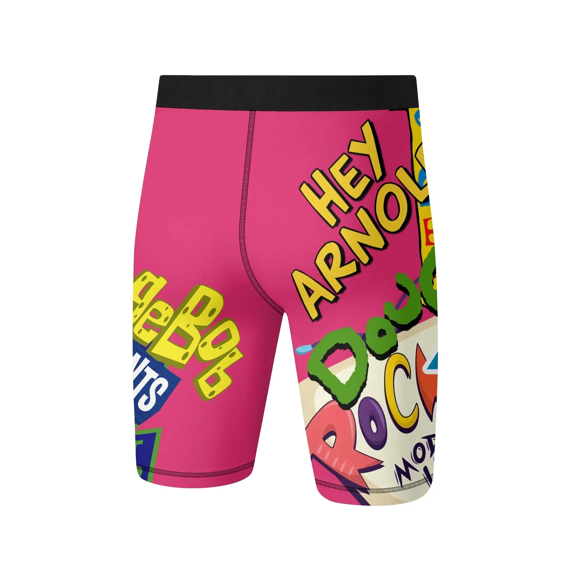 Pop Art Rocket Energy Pink Compression Shorts