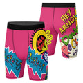 Pop Art Rocket Energy Pink Compression Shorts