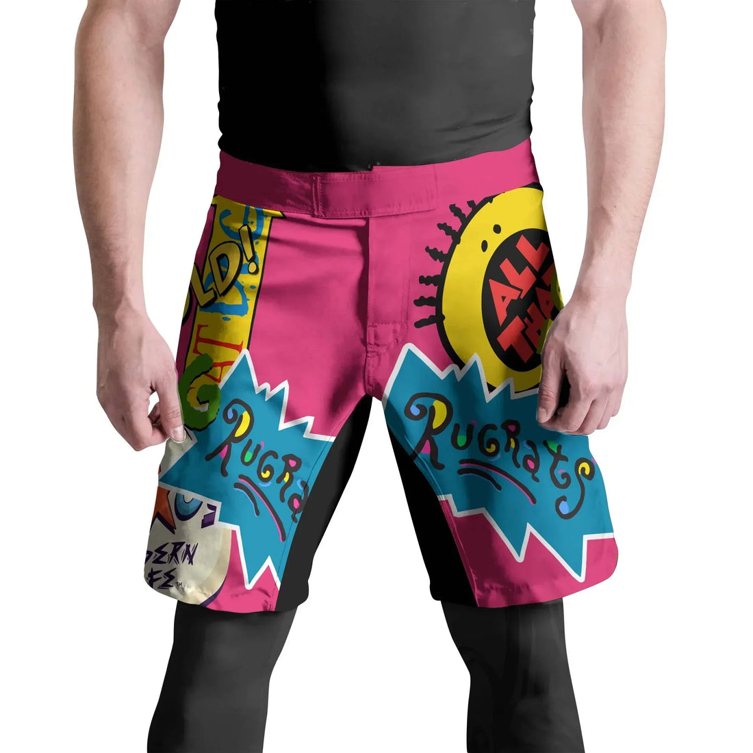 Pop Art Rocket Energy Pink Fight Shorts