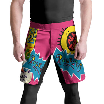Pop Art Rocket Energy Pink Fight Shorts