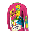 Pop Art Rocket Energy Pink Kids Rash Guard