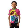 Pop Art Rocket Energy Pink Kids Rash Guard