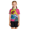 Pop Art Rocket Energy Pink Kids Rash Guard