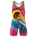 Pop Art Rocket Energy Pink Wrestling Singlet
