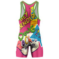 Pop Art Rocket Energy Pink Wrestling Singlet