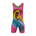 Pop Art Rocket Energy Pink Wrestling Singlet